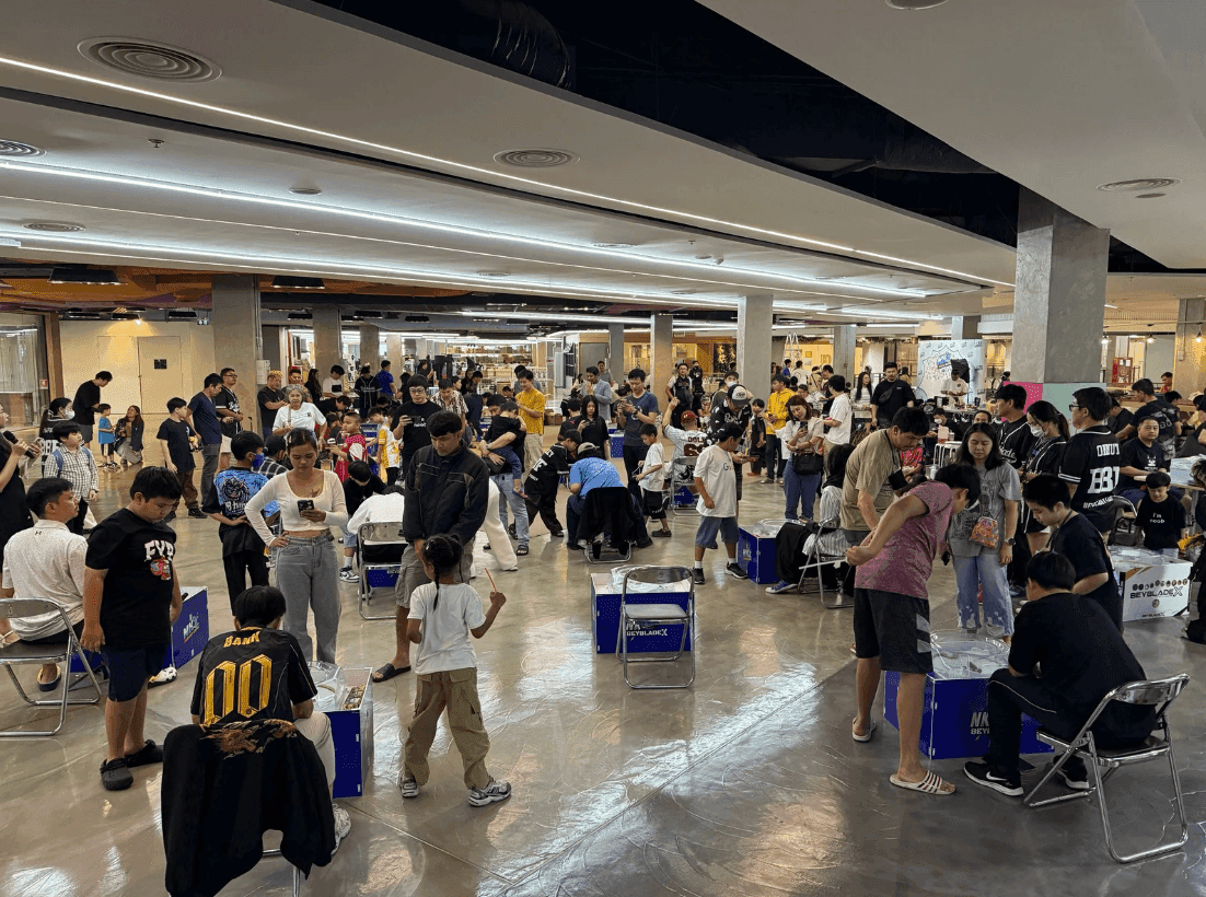 บรรยากาศการแข่งขัน Beyblade X ที่ NK Board Game