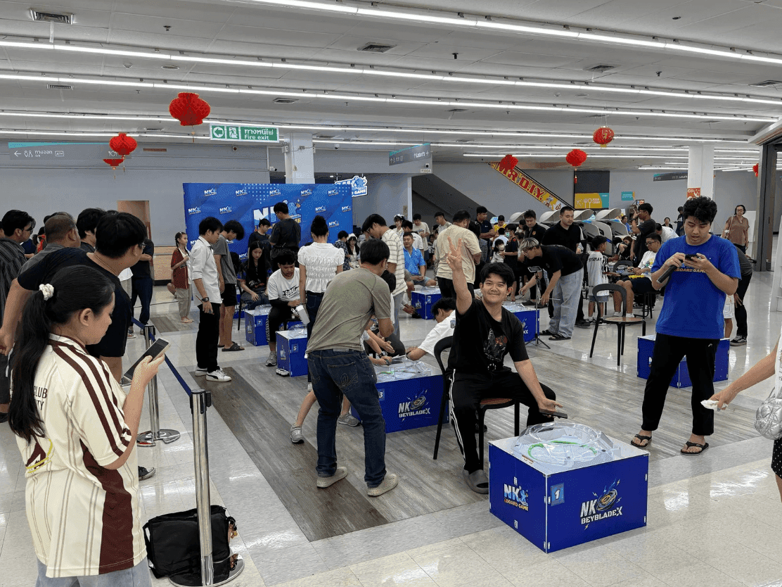 บรรยากาศการแข่งขัน Beyblade X ที่ NK Board Game