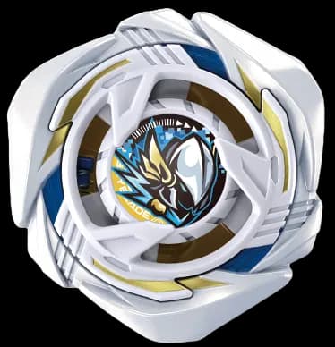 Glory Valkyrie LF มองจากด้านบน — ใบ Ratchet-Integrated Blade สีขาว